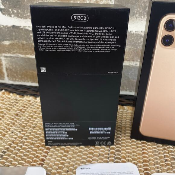 Apple Earpods & BOX ONLY for Apple iPhone 11 Pro Max 512GB Gold (Rose) - Picture 6 of 10
